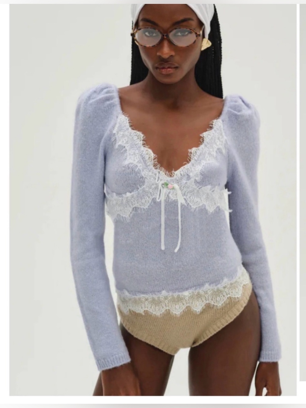 For Love And Lemons Rosaleen Knit Top